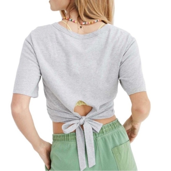 Aerie Cropped Wrap Back T-Shirt - Picture 5 of 5